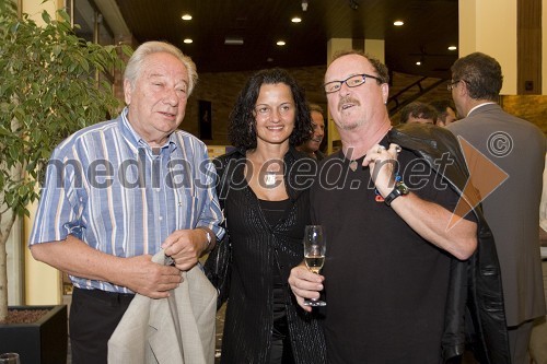 Jure Robežnik, skladatelj , Irena Brunec - Tébi, umetnica in Tomaž Domicelj, glasbenik