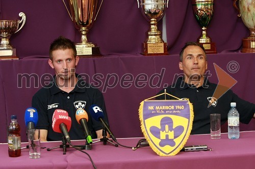 Janez Aljančič, nogometaš NK Maribor in Darko Milanič, trener NK Maribor