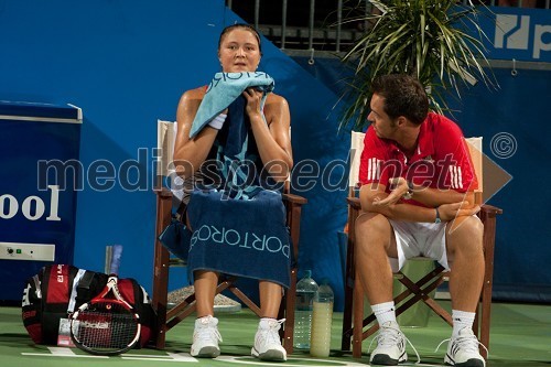 Dinara Safina, teniška igralka in njen trener Željko Krajan