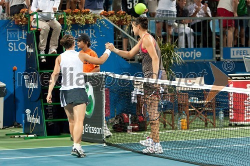 Sara Errani, teniška igralka in Dinara Safina, teniška igralka