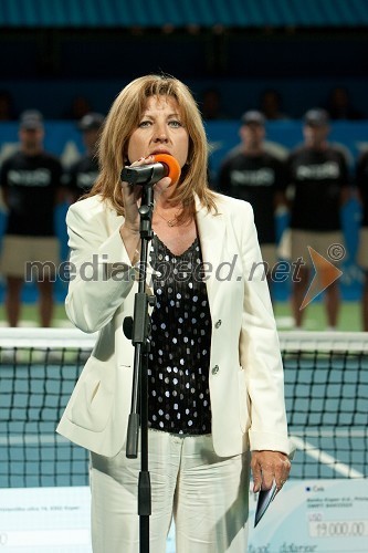 Mima Jaušovec, nekdanja kapetanka slovenske ženske teniške reprezentance in predsednica organizacijskega odbora turnirja Banka Koper Slovenia Open