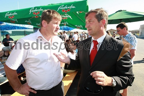 Franc Bogovič, poslanec in župan občine Krško ter Karl Viktor Erjavec, minister za okolje in prostor