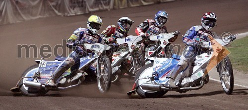 Od leve: Matej Žagar (Slovenija), Leigh Adams, Ryan Sullivan (oba Avstralija) in Nicki Pedersen (Danska)
