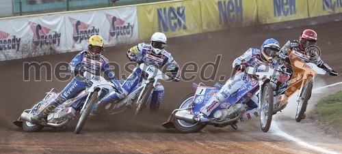 Od leve: Tomasz Gollob (Poljska), Matej Žagar (Slovenija), Jason Crump (Avstralija) in Lee Richardson (Velika Britanija)
