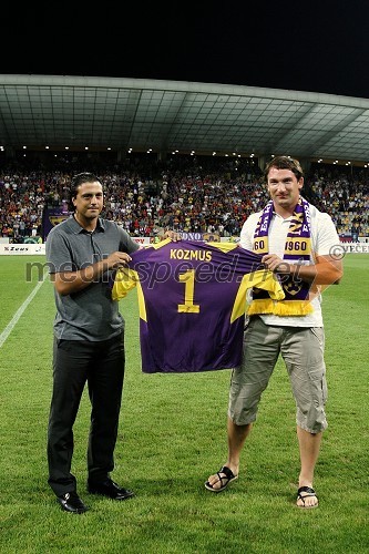 Zlatko Zahovič, športni direktor NK Maribor in Primož Kozmus, svetovni in olimpijski prvak v metu kladiva