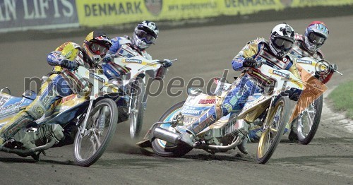 Od leve: Tomasz Chrzanowski (Poljska), Nicki Pedersen (Danska), Tony Rickardsson (Švedska) in Ryan Sullivan (Avstralija)