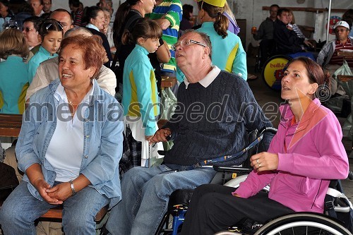 ..., ... in Barbara Slaček, podpredsednica Zveze paraplegikov Slovenije