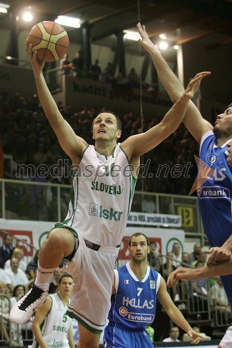 Boštjan Nachbar, košarkar in Antonis Fotsis, košarkar