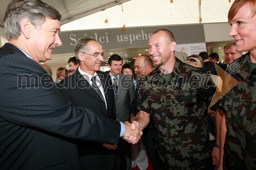 Dr. Danilo Türk, predsednik Republike Slovenije in Miran Stanovnik, motorist