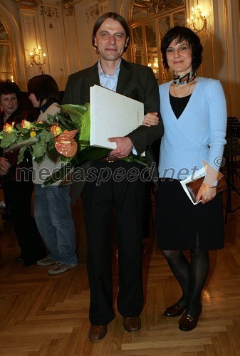 Bojan Labovič, scenarist in režiser z ženo Alenko