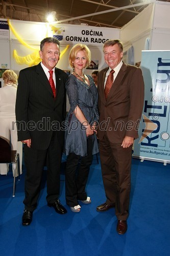 Anton Kampuš, župan Gornje Radgone, Norma Bale, direktorica Kultprotur in Peter Merlini, župan Bad Radkersburga