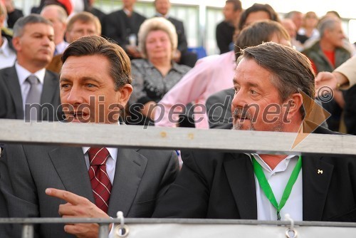 Borut Pahor, predsednik Vlade RS in Ciril Smrkolj, predsednik organizacijskega odbora SP oračev 2009 ter predsednik Kmetijsko gospodarske zbornice Slovenije