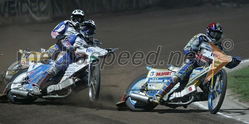 Andreas Jonsson (Švedska), Nicki Pedersen (Danska) in Tony Rickardsson (Švedska)