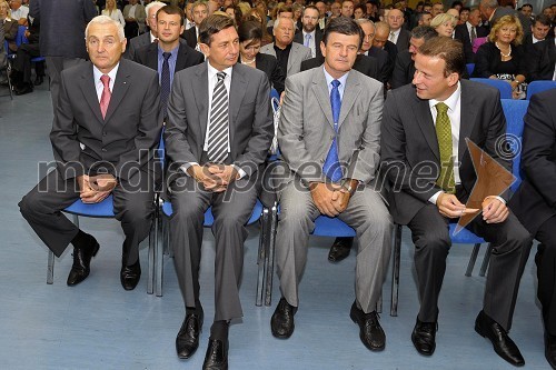 Mag. Franc Pangerl, direktor uprave Celjski sejem d.d., Borut Pahor, predsednik Vlade RS, mag. Blaž Kavčič, predsednik Državnega sveta RS in Bojan Šrot, župan občine Celje