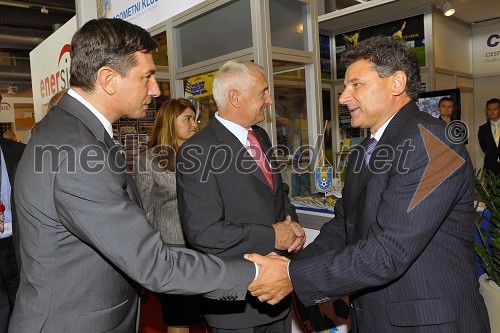 Borut Pahor, predsednik Vlade RS, mag. Franc Pangerl, direktor uprave Celjski sejem d.d. in Marjan Vengust, direktor CMC Celje