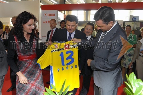 Jasmina Vengust, CMC Celje, Marjan Vengust, direktor CMC Celje in Borut Pahor, predsednik Vlade RS