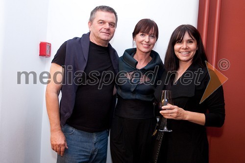 Boris Vošnjak, Bernarda Oman, igralka in Zdenka Vošnjak 	 
