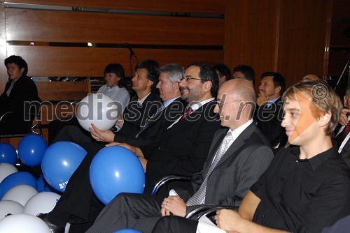 Anton Štihec, župan občine Murska Sobota, dr. József Györkös, državni sekretar na Ministrstvu za visoko šolstvo, znanost, in tehnologijo, dr. Matej Gomboši, Eles in Tadej Kirinčič, član organizacijskega odbora FRISK