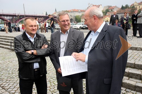 Franc Kangler, župan Maribora, Milan Razdevšek, direktor Zavoda za turizem Maribor in Jože Jagodnik