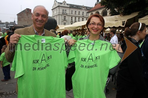 Janez Ujčič, generalni direktor RTS in mestni svetnik MOM ter Mirjana Koren, direktorica Pokrajinskega muzeja Maribor