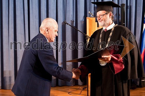 Prof. dr. Božidar Krajnčič, Fakulteta za kmetijstvo in biosistemske vede ter prof. dr. Ivan Rozman, rektor Univerze v Mariboru