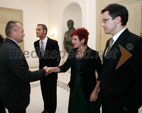 Franc Kangler, župan Maribora, Danilo Rošker, direktor SNG Maribor, Majda Širca, ministrica za kulturo in Janko Kastelic, umetniški vodja Opere in baleta SNG Maribor