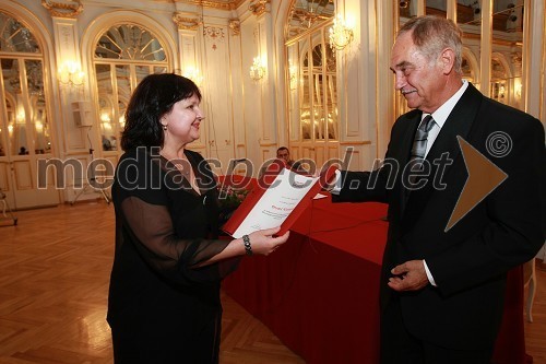 Irena Varga, igralka in Rudi Moge, nekdanji poslanec DZ