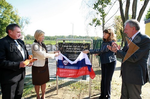 Dušan Zagorc, podžupan Občine in ravnatelj Osnovne šole Gornja Radgona, Breda Forjanič, ravnateljica vrtca Manka Golarja Gornja Radgona, nj. eksc. Guro Katharina Helwig Vikor, veleposlanica Kraljevine Norveške in dr. Rado Genorio, državni sekretar v Kabinetu predsednika Vlade Republike Slovenije