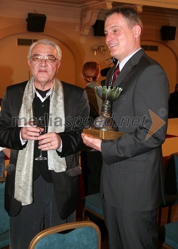 Slavko Deržek, višji svetovalec za francoski jezik na ZAvodu RS za šolstvo ter organizator 6. frankofonskega dneva v SLG Celje in   Aleksander Svetelšek, direktor podjetja Engro Tuš - Naj Celjan 2005