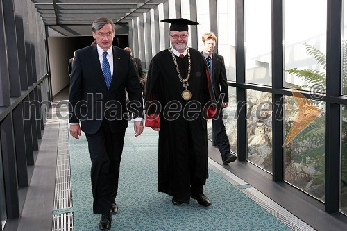 Dr. Danilo Türk, predsednik Republike Slovenije in prof. dr. Ivan Rozman, rektor Univerze v Mariboru