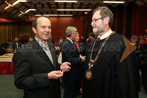 Mag. Branko Grims, poslanec DZ ter predsednik Odbora za visoko šolstvo, znanost in tehnološki razvoj DZ RS in prof. dr. Ivan Rozman, rektor Univerze v Mariboru