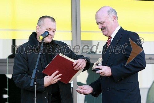 Franc Kangler, župan Mestne občine Maribor in Klemens Nowotny, predsednik uprave Raiffeisen Banke d.d.