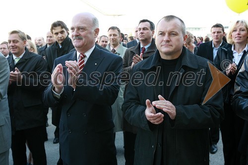 Klemens Nowotny, predsednik uprave Raiffeisen Banke d.d. in Franc Kangler, župan Mestne občine Maribor