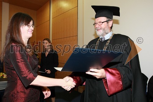 Dr. Tadeja Kraner Šumenjak, Fakulteta za naravoslovje in matematiko Univerze v Mariboru in prof. dr. Ivan Rozman, rektor Univerze v Mariboru