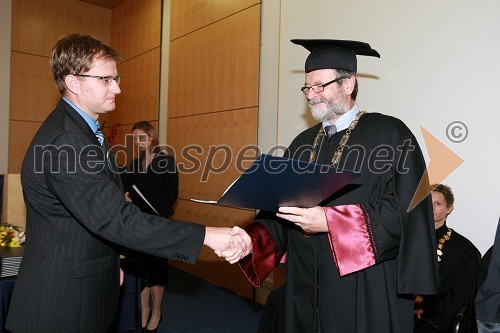 Dr. Danijel Grafenauer, Filozofska fakulteta Univerze v Mariboru in prof. dr. Ivan Rozman, rektor Univerze v Mariboru