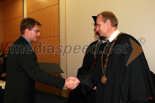 Dr. Danijel Grafenauer, Filozofska fakulteta Univerze v Mariboru in prof. dr. Marko Jesenšek, dekan Filozofske fakultete Univerze v Mariboru