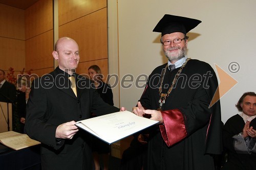 Dr. Matjaž Gaber, Fakulteta za elektrotehniko, računalništvo in informatiko Univerze v Mariboru in prof. dr. Ivan Rozman, rektor Univerze v Mariboru