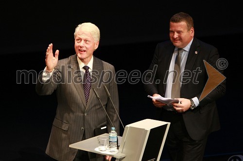 Bill Clinton, 42. predsednik Združenih držav Amerike in Tomaž F. Lovše, direktor Diners Club Slovenija