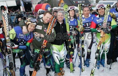 Mitja Valenčič, Drago Grubelnik, Rene Mlekuž, Bernard Vajdič, Matjaž Vrhovnik in Mitja Kunc, smučarji