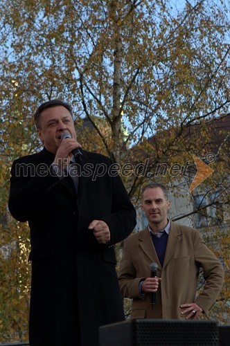 Zoran Jankovič, župan in Igor E. Bergant, urednik športa na RTV Slovenija