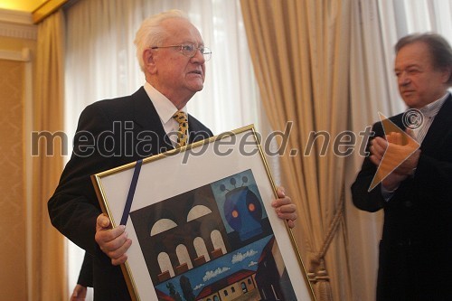 Slavko Avsenik, legenda slovenske narodno-zabavne glasbe in Alfi Nipič, pevec