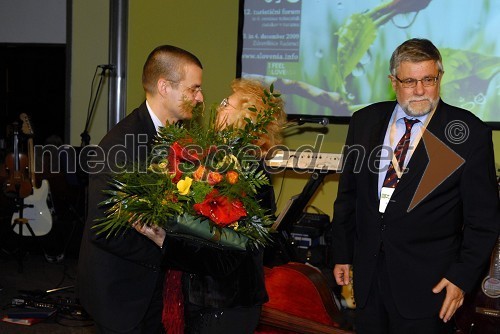 Dimitrij Piciga, direktor Slovenske turistične organizacije, Franca Mandelli in Boris Bajželj, predstavništvo Slovenske turistične organizacije v Italiji