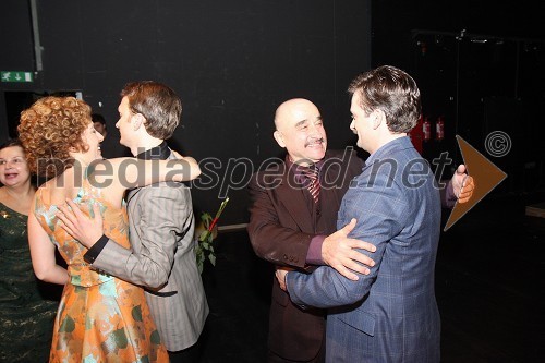 Maša Židanik, Matija Stipanič, Peter Boštjančič in Vladimir Vlaškalić, igralci