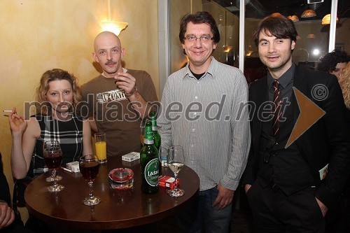 Magdalena Reiter, koreografinja, Davor Herga, igralec, ... in Branko Jordan, igralec