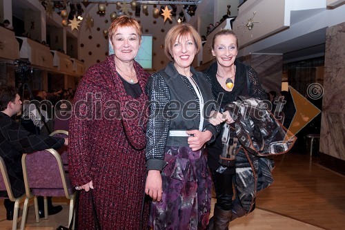 	 Breda Mijovič, modna poznavalka, Vika Potočnik, nekdanja ljubljanska županja in Mojca Beseničar, modna oblikovalka