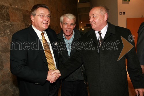 Dušan Mlakar, režiser, Ivo Barišič, igralec in Sergij Pelhan, nekdanji kulturni minister