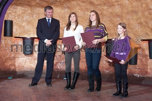 Ivan Levar, Ana Janko, gimnastičarka, Antonija Senčar, gimnastičarka in Rebeka Grižon, gimnastičarka