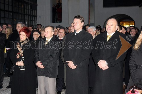 Majda Širca, ministrica za kulturo, Franc Kangler, župan Mestne občine Maribor, dr. Henrik Gjerkeš, minister brez resorja, odgovoren za lokalno samoupravo in regionalni razvoj in Milan Mikl, podžupan Mestne občine Maribor