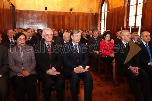 Ljubica Jelušič, ministrica za obrambo, dr. Pavel Gantar, predsednik Državnega zbora Republike Slovenije, dr. Danilo Türk, predsednik Republike Slovenije, ... in ...