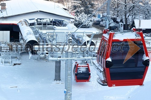 Nova gondola na Mariborskem Pohorju, spodnja postaja